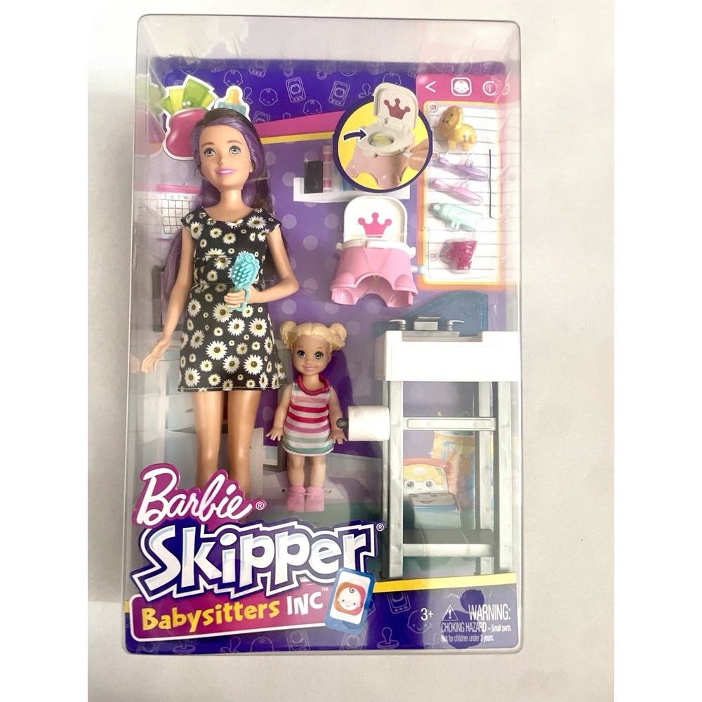 Barbie Skipper Babysitters Inc Bath Time Routine Toilet Rare Playset Chelsea